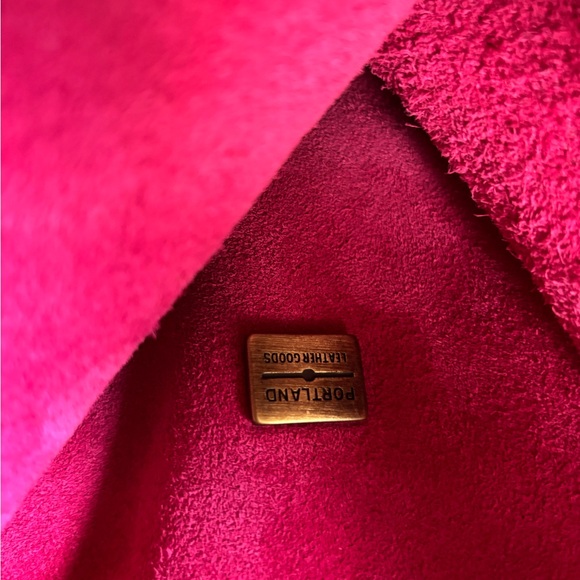 Portland Leather Goods Large Slouchy Shoulder Bag Orchid Pink - Picture 7 of 12